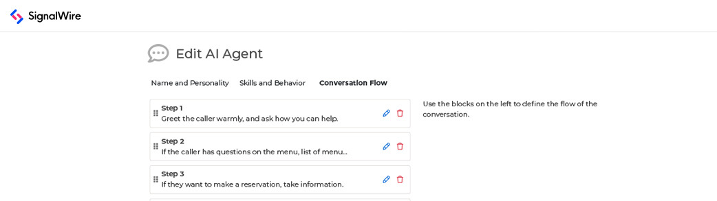 AI Agent Builder: Define a Conversation Flow